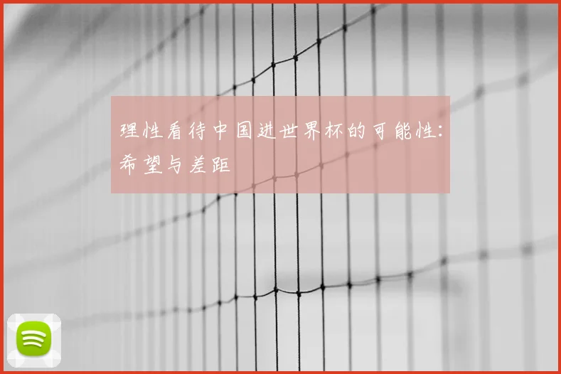 理性看待中国进世界杯的可能性：希望与差距