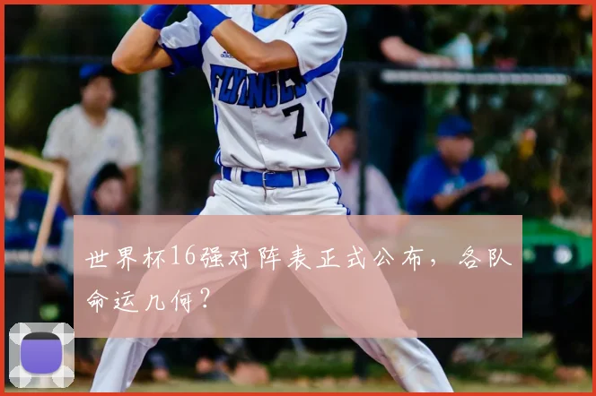 世界杯16强对阵表正式公布,各队命运几何?